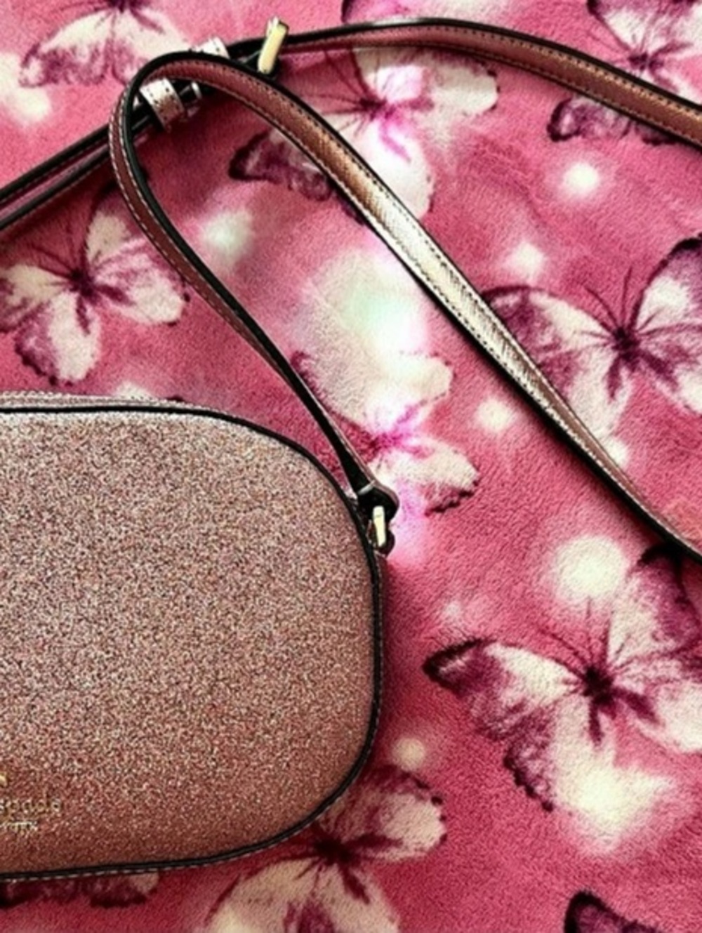 Kate Spade Glitter Pink Crossbody Bag